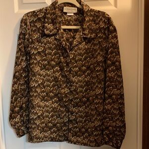 Donkenny Brown Patterned Women's Blouse